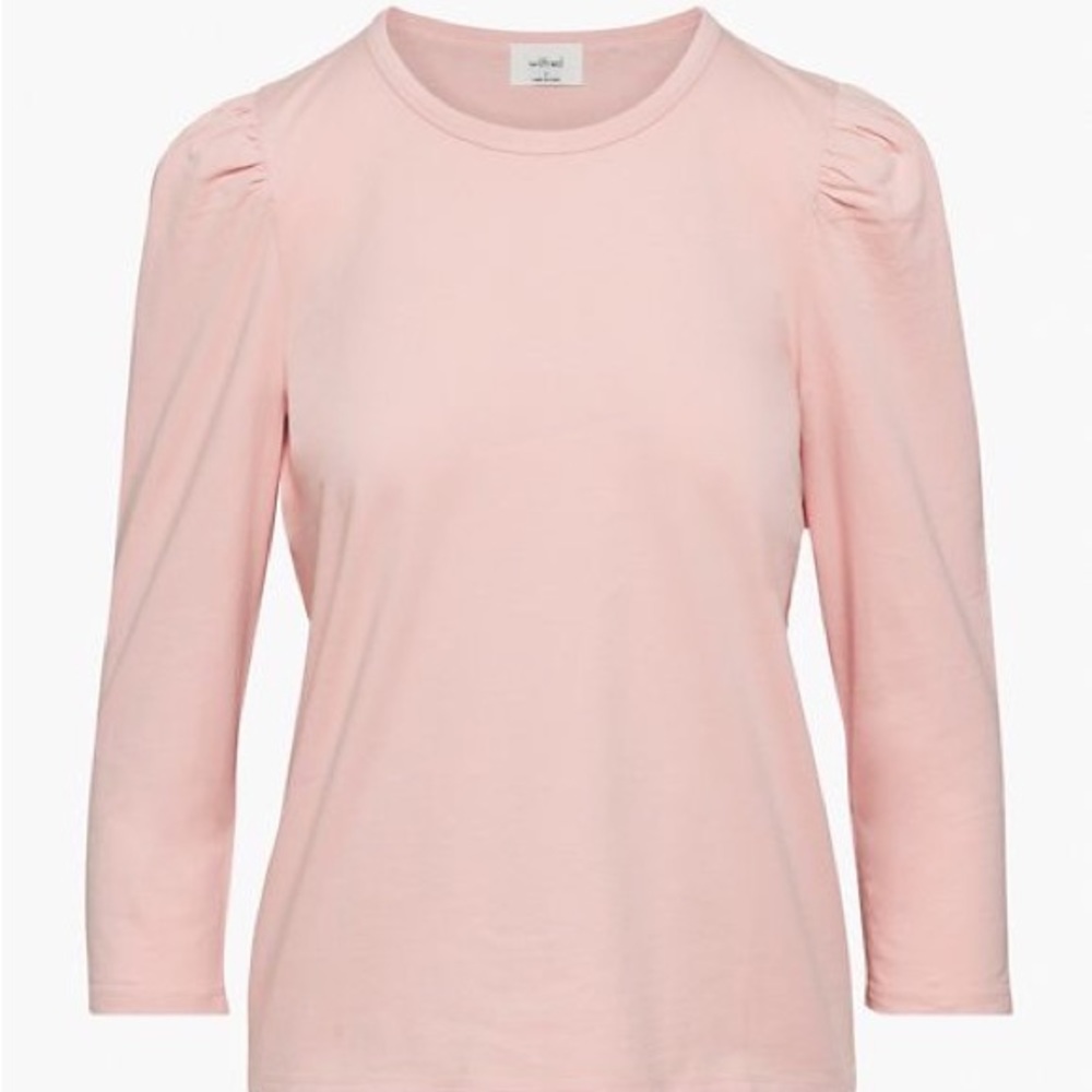 Aritzia Wilfred Pink Miranda Longsleeve Blouse